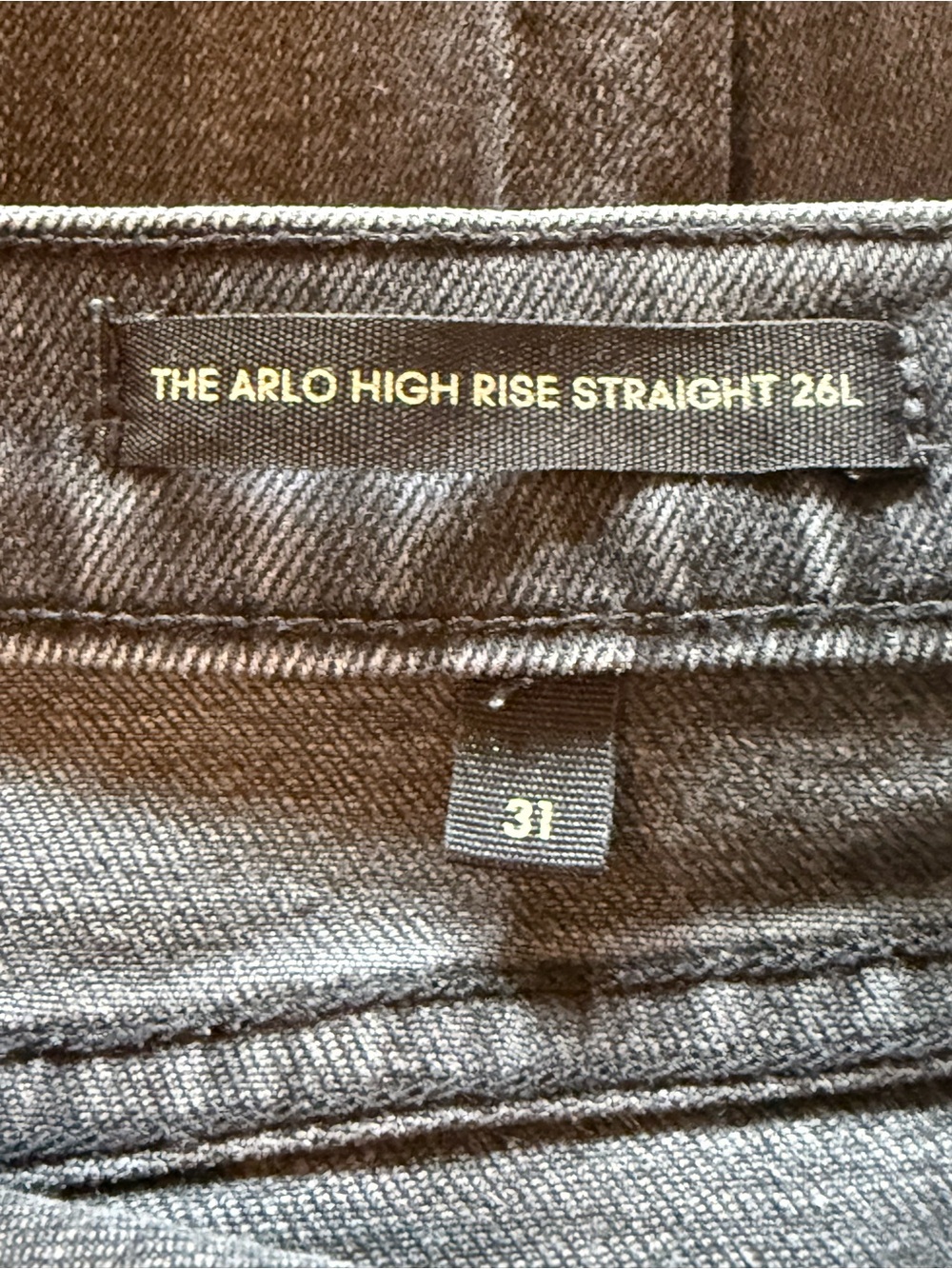 Denim Forum the Arlo High Rise Straight Leg Faded Black Jeans Size 31 - Picture 10 of 17